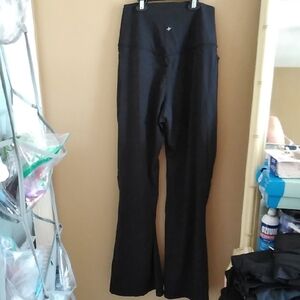 HALARA UltraSculpt TummyControl Black High-Waist Flare Leggings Side Pockets 2XL